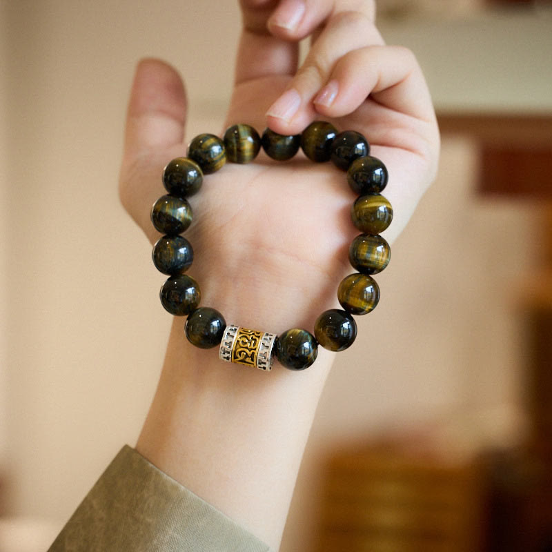 Buddha Stones Tijgeroog Armband met Zes Ware Woorden en Armband - image 2