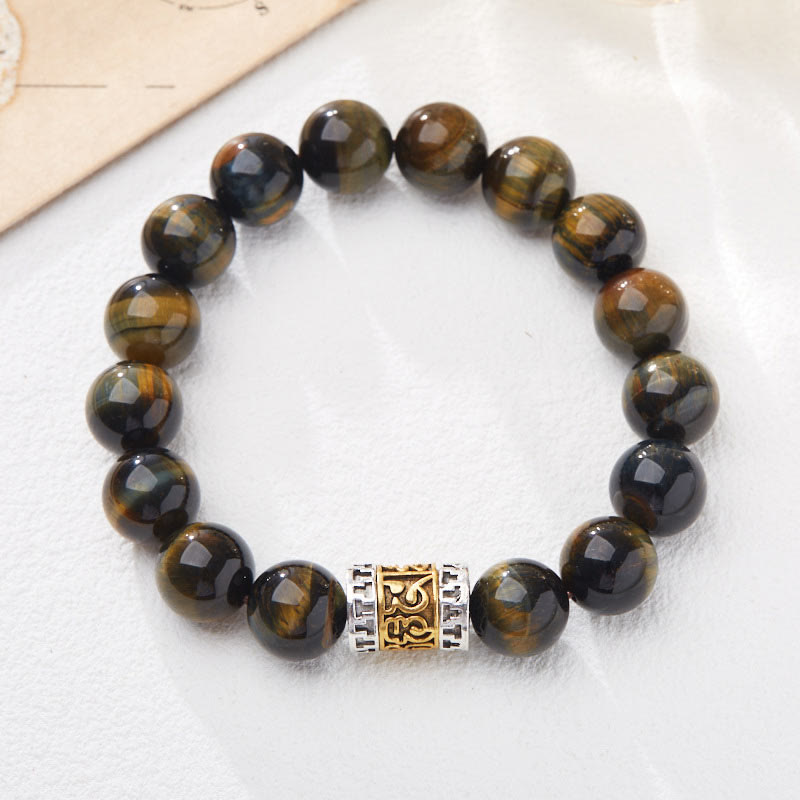 Buddha Stones Tijgeroog Armband met Zes Ware Woorden en Armband - image 1