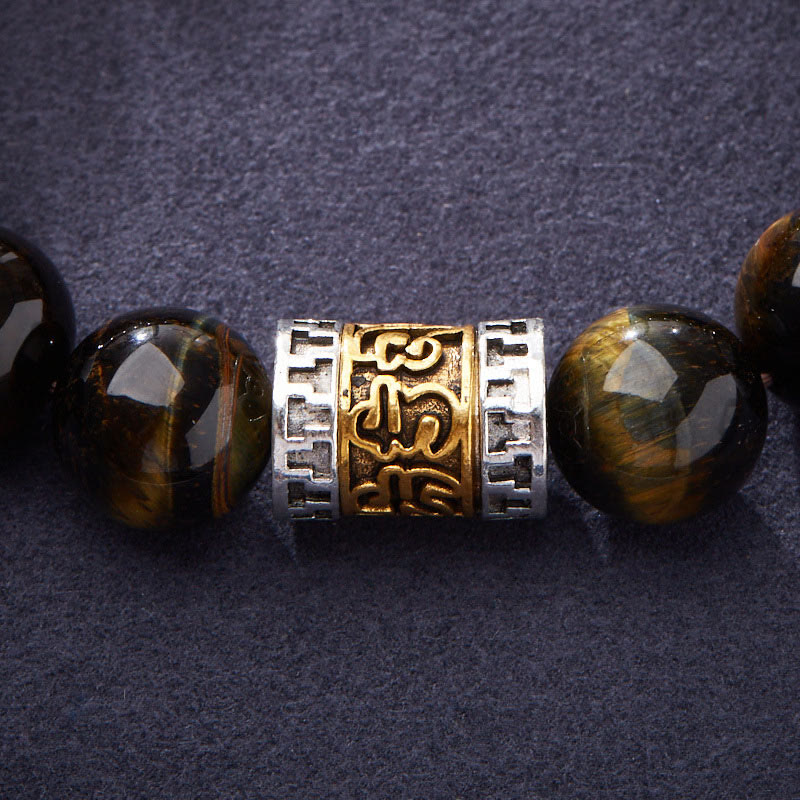 Buddha Stones Tijgeroog Armband met Zes Ware Woorden en Armband - image 3