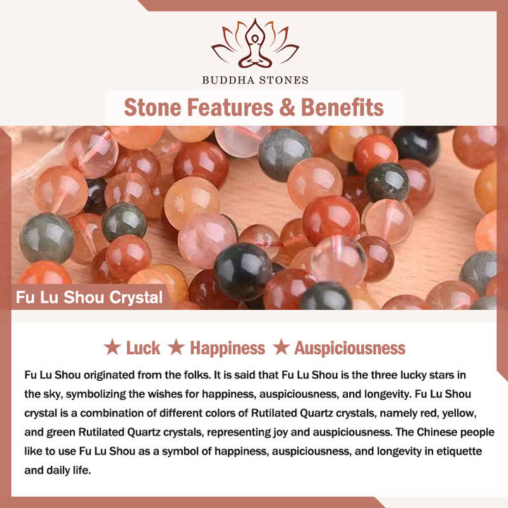 Buddha Stones Natuurlijke Fu Lu Shou Kristal Hetian Witte Jade Parel Armband - image 5