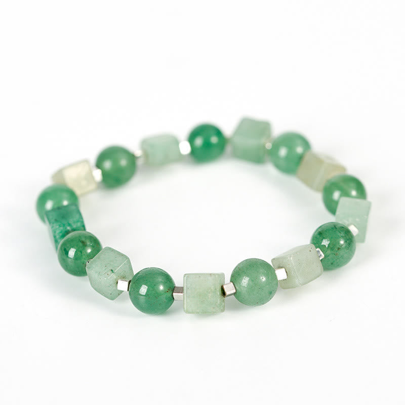 Buddha Stones Diverse kristallen, zwarte obsidiaan, Armband - Groene aventurijn (Polsomtrek: 14-16 cm) - image 12