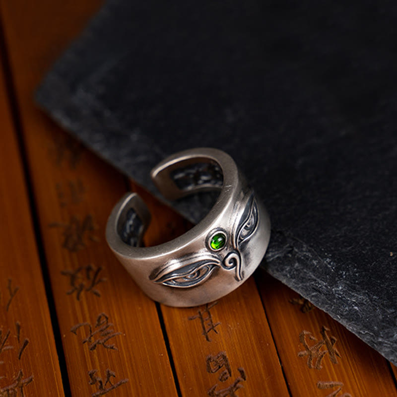 Buddha Stones Verstelbare Ring van 925 sterling zilver met de afbeelding van Bodhisattva Tara en haar kalmte. - image 3