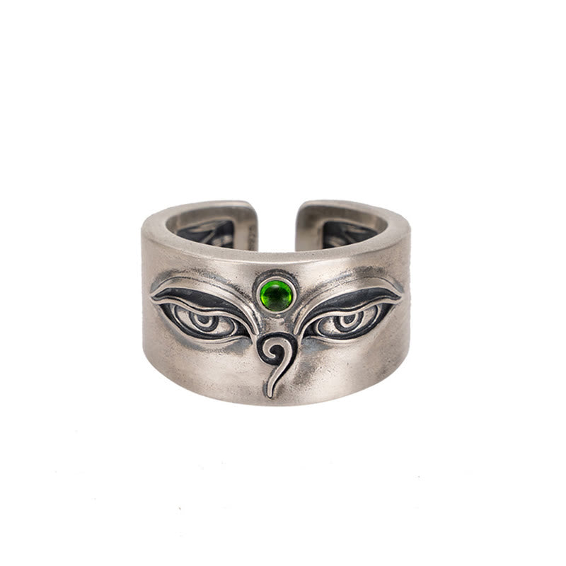 Buddha Stones Verstelbare Ring van 925 sterling zilver met de afbeelding van Bodhisattva Tara en haar kalmte. - image 10