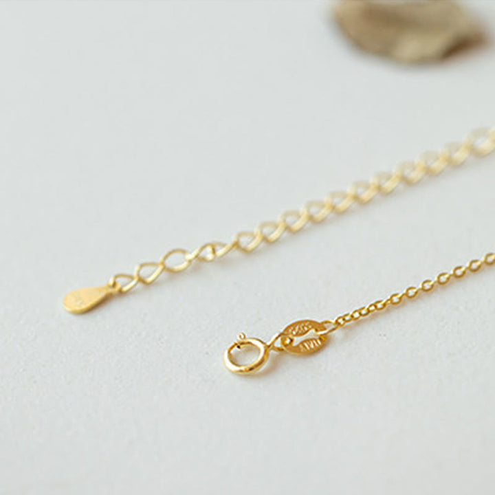 Buddha Stones Ketting met vredesgesp van 925 sterling zilver verguld met Hetian jade - image 2