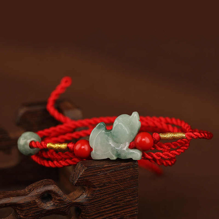 Buddha Stones Jade vredesgesp zegening rode Buikketting - image 9