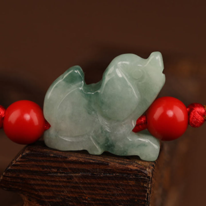 Buddha Stones Jade vredesgesp zegening rode Buikketting - image 12
