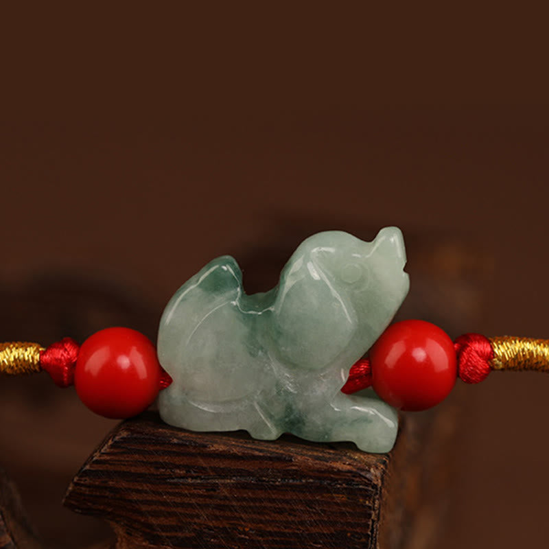 Buddha Stones Jade vredesgesp zegening rode Buikketting - image 14