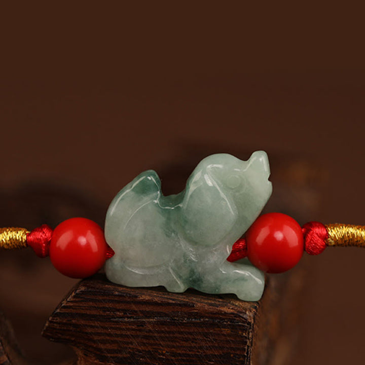 Buddha Stones Jade vredesgesp zegening rode Buikketting - image 14