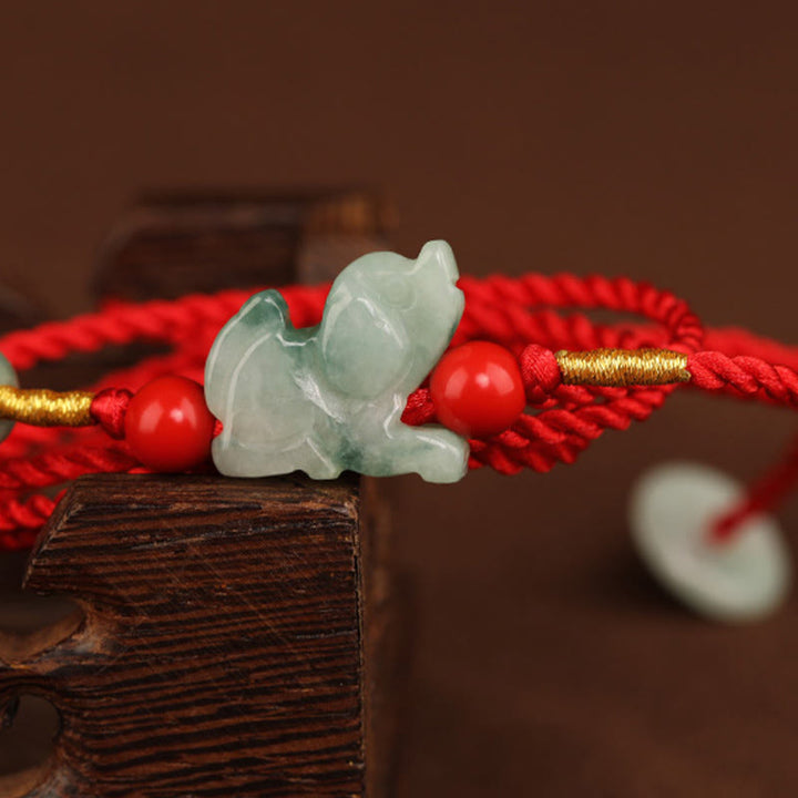 Buddha Stones Jade vredesgesp zegening rode Buikketting - image 15