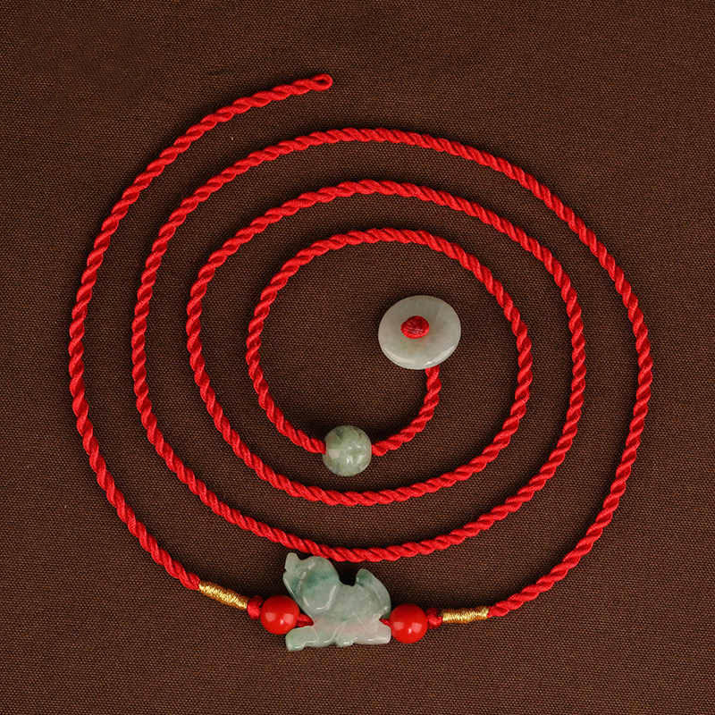 Buddha Stones Jade vredesgesp zegening rode Buikketting - image 10