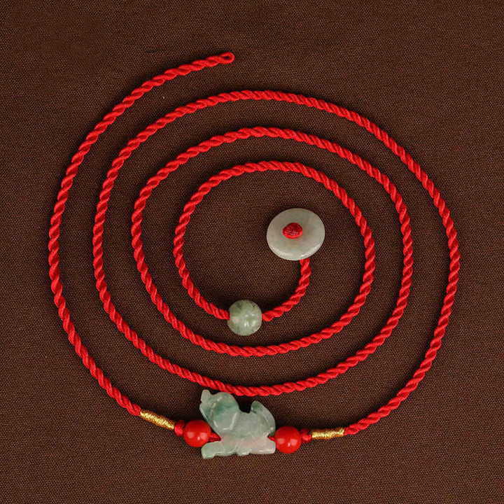 Buddha Stones Jade vredesgesp zegening rode Buikketting - image 10
