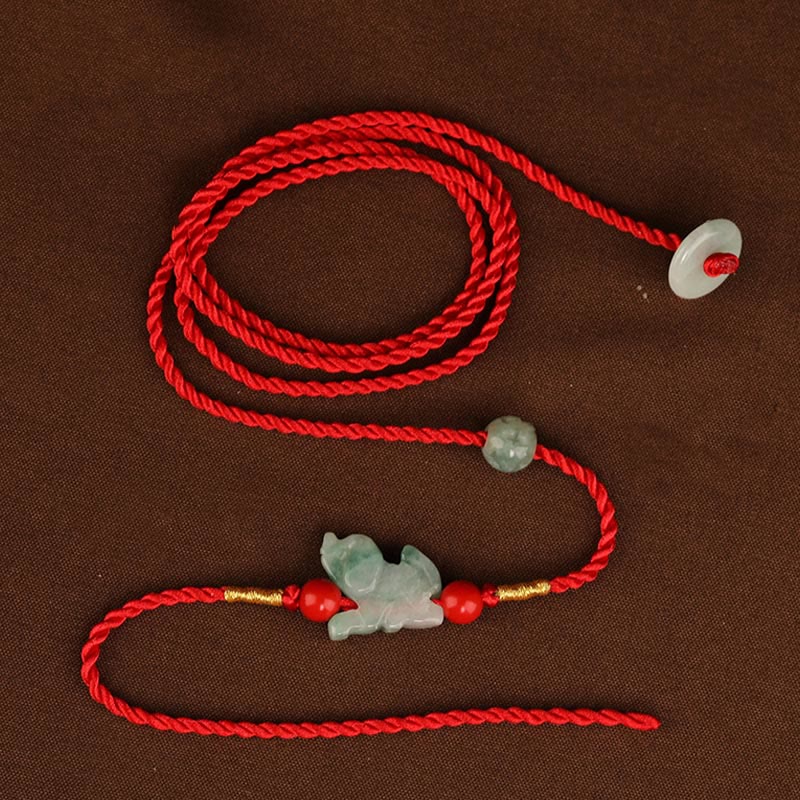 Buddha Stones Jade vredesgesp zegening rode Buikketting - image 3