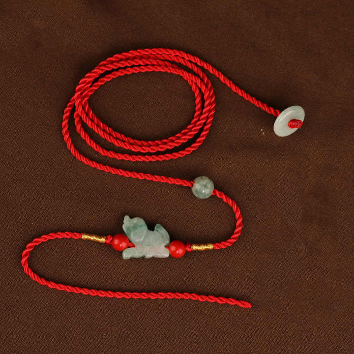 Buddha Stones Jade vredesgesp zegening rode Buikketting - image 17