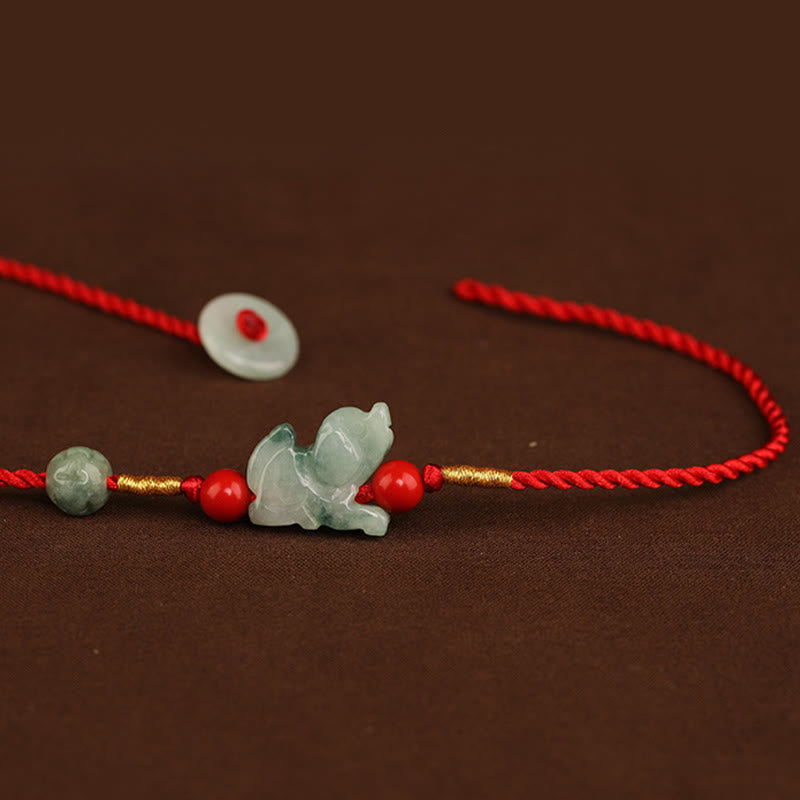 Buddha Stones Jade vredesgesp zegening rode Buikketting - image 16