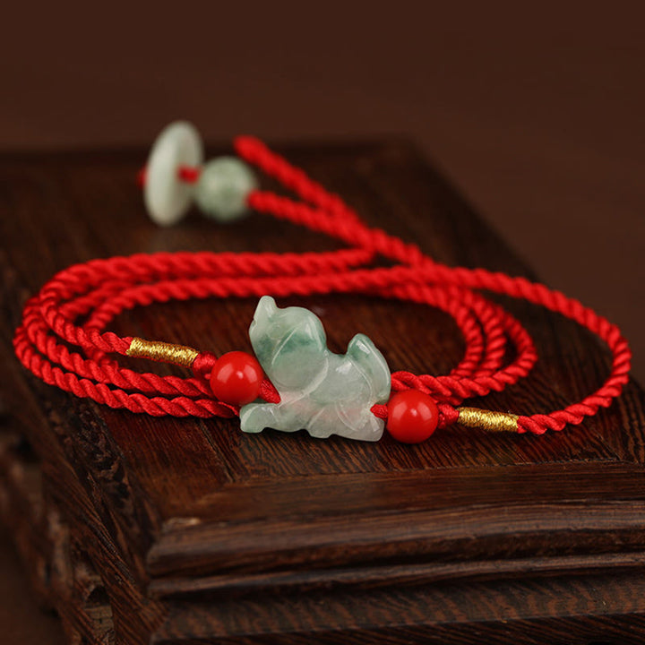 Buddha Stones Jade vredesgesp zegening rode Buikketting - image 19