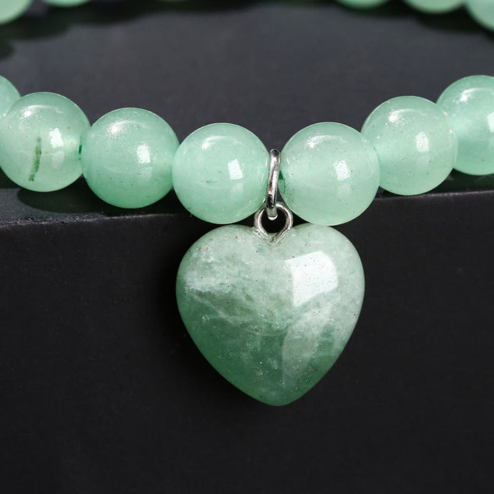 Buddha Stones Diverse kristallen groene aventurijn liefdeshart Armband - image 12