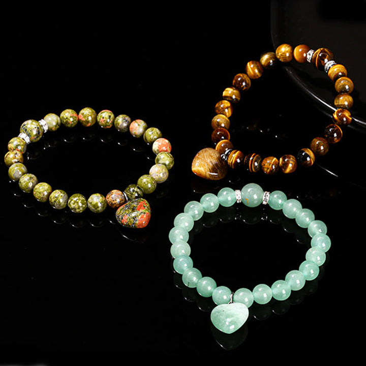 Buddha Stones Diverse kristallen groene aventurijn liefdeshart Armband - image 29