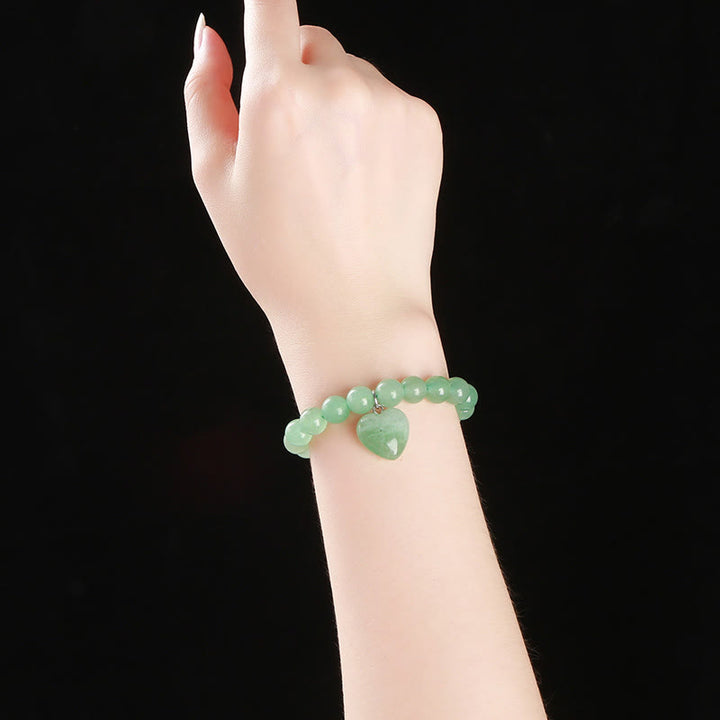 Buddha Stones Diverse kristallen groene aventurijn liefdeshart Armband - image 9