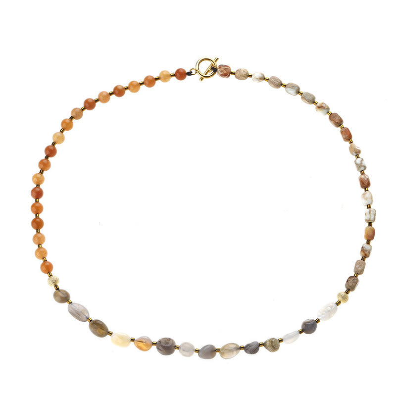 Buddha Stones Botswana agaat, rode agaat, keizersteen, creativiteit, drievoudige Armband - image 11