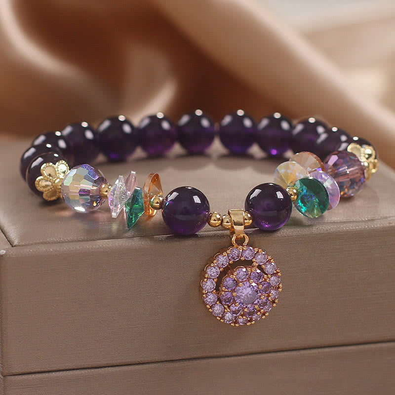 Buddha Stones Amethist groene kristal, citrien witte kristal, Armband voor spiritueel bewustzijn - image 1