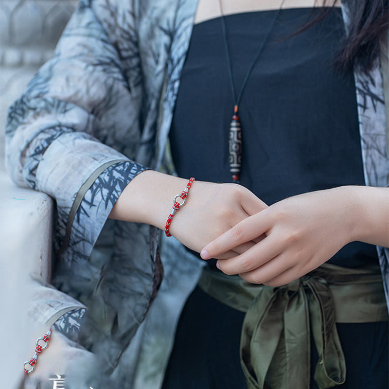 Buddha Stones Rode koord Armband van 925 sterling zilver voor geluk - image 10