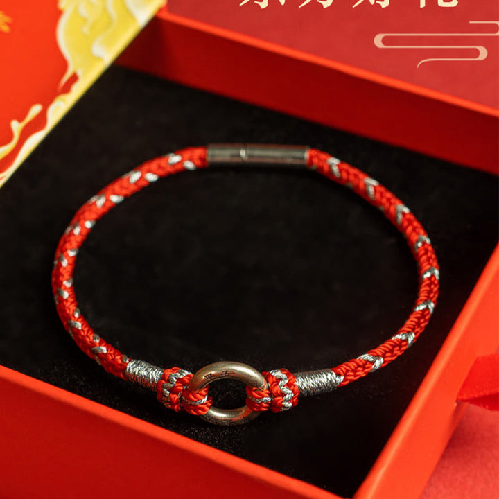 Buddha Stones Rode koord Armband van 925 sterling zilver voor geluk - image 12