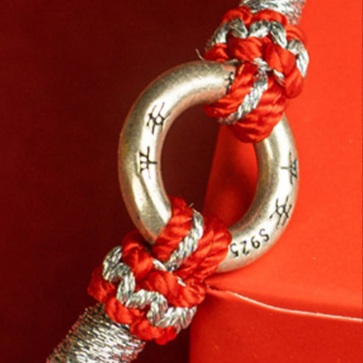 Buddha Stones Rode koord Armband van 925 sterling zilver voor geluk - image 3