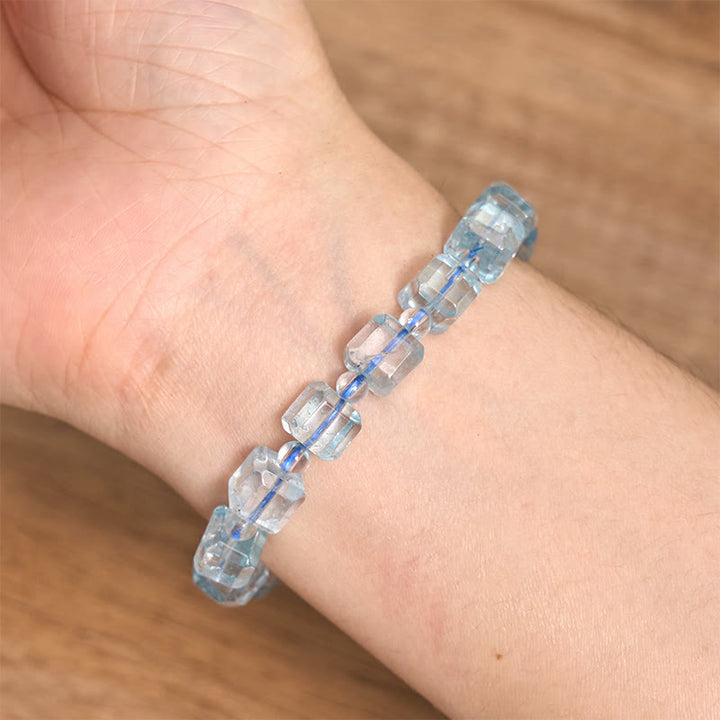 Buddha Stones Blauwe topaas Armband met heldere uitstraling - image 2