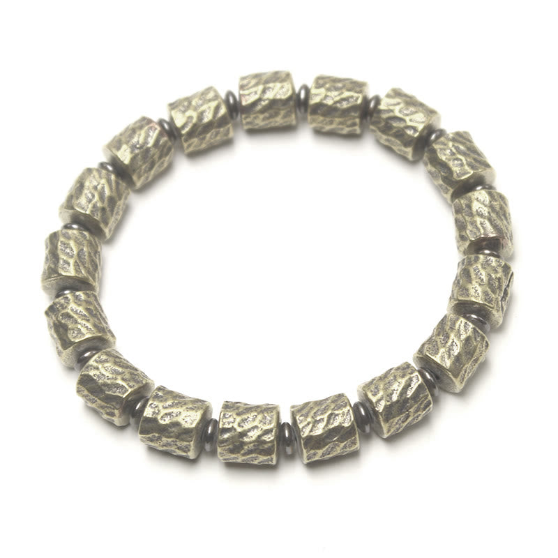 Buddha Stones Koperen Armband met kraterpatroon van een meteoriet - image 9