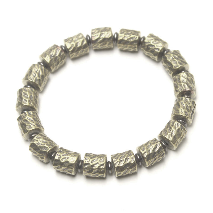 Buddha Stones Koperen Armband met kraterpatroon van een meteoriet - image 9