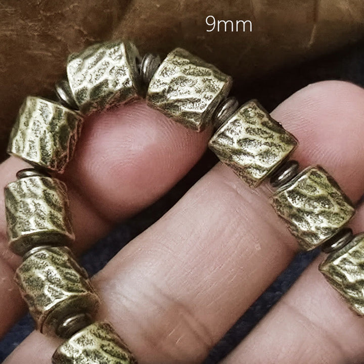 Buddha Stones Koperen Armband met kraterpatroon van een meteoriet - image 2