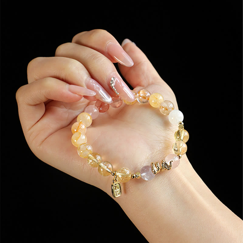 Buddha Stones Diverse kristallen, roze kristallen, amethist, Armband voor het jaar van de slang - image 9