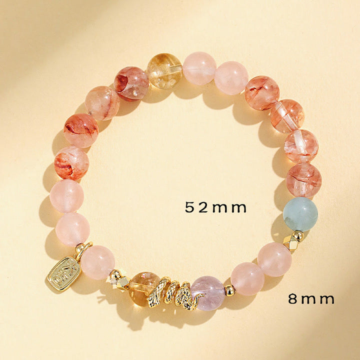 Buddha Stones Diverse kristallen, roze kristallen, amethist, Armband voor het jaar van de slang - image 14