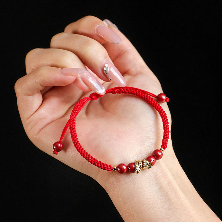 Buddha Stones Handgemaakte Armband van cinnaberhout, bescherming van het Jaar van de Slang. - image 0