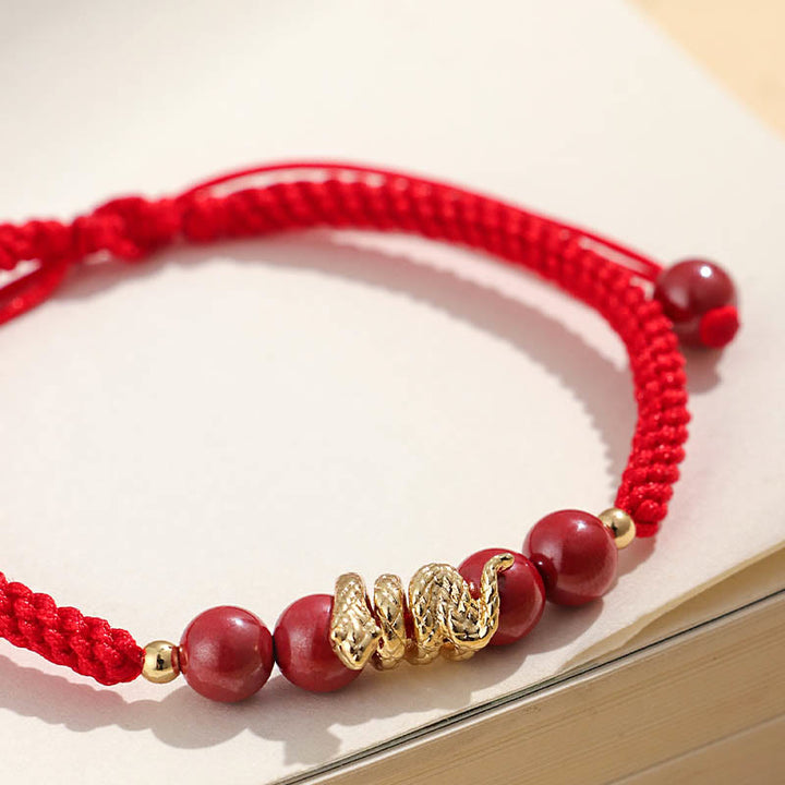 Buddha Stones Handgemaakte Armband van cinnaberhout, bescherming van het Jaar van de Slang. - image 2