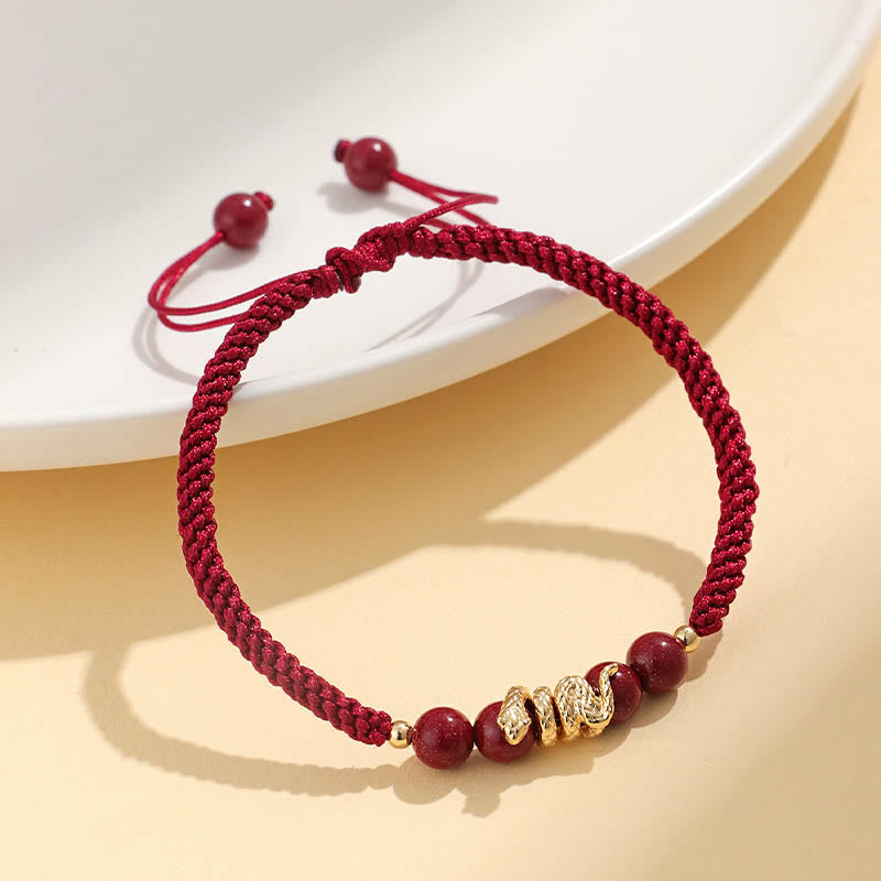 Buddha Stones Handgemaakte Armband van cinnaberhout, bescherming van het Jaar van de Slang. - image 8