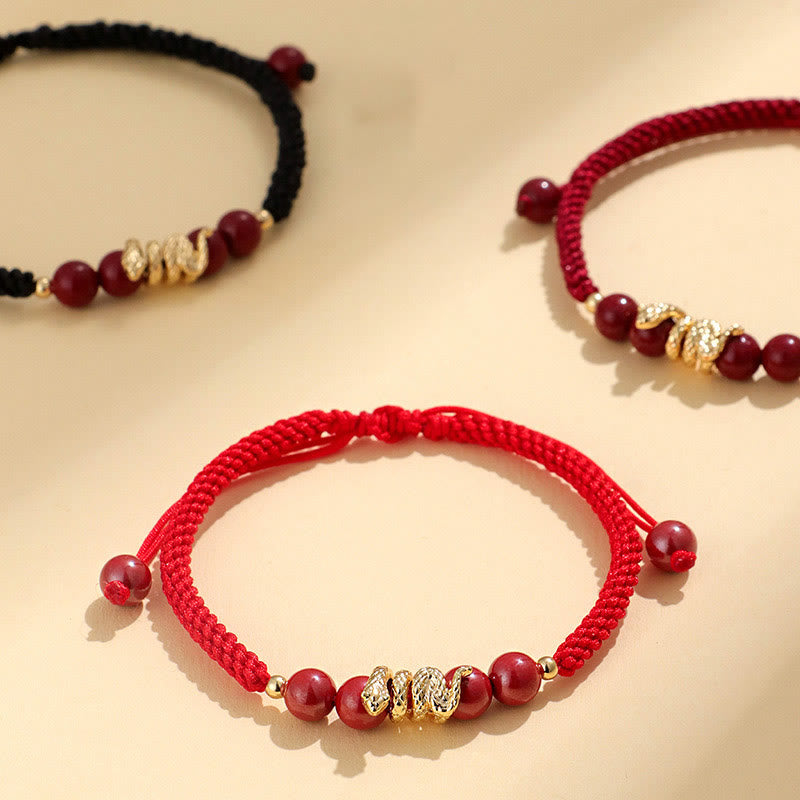 Buddha Stones Handgemaakte Armband van cinnaberhout, bescherming van het Jaar van de Slang. - image 9