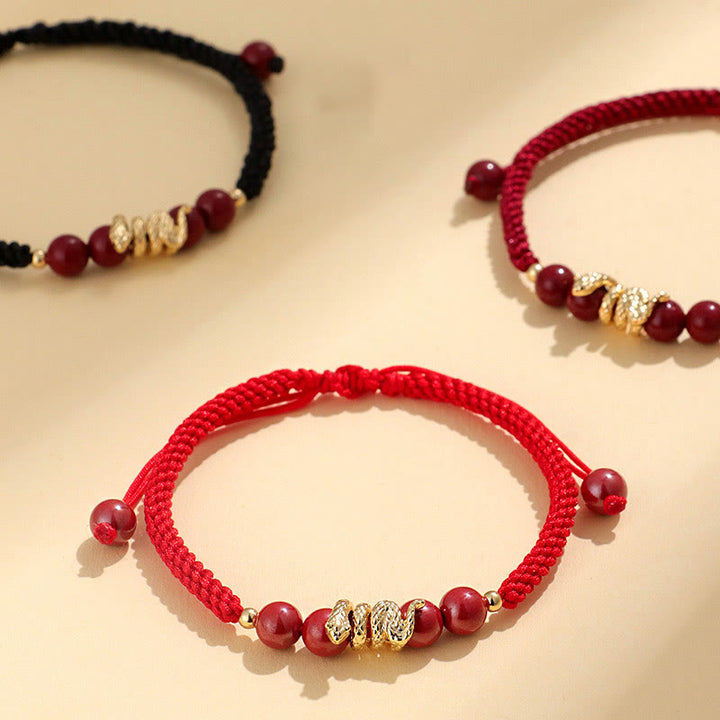 Buddha Stones Handgemaakte Armband van cinnaberhout, bescherming van het Jaar van de Slang. - image 9