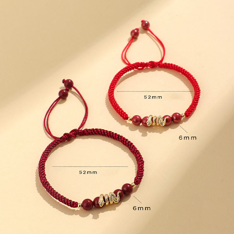 Buddha Stones Handgemaakte Armband van cinnaberhout, bescherming van het Jaar van de Slang. - image 10