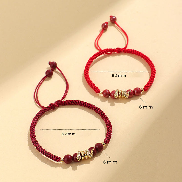 Buddha Stones Handgemaakte Armband van cinnaberhout, bescherming van het Jaar van de Slang. - image 10