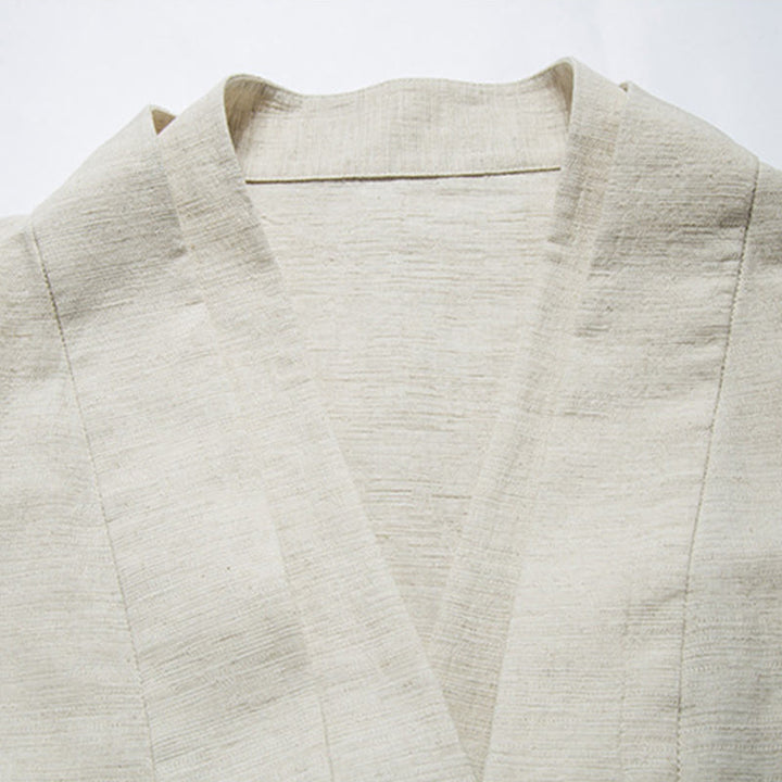 Buddha Stones Herfst Chinese Hanfu Katoen Linnen Herenjas Kleding - image 9