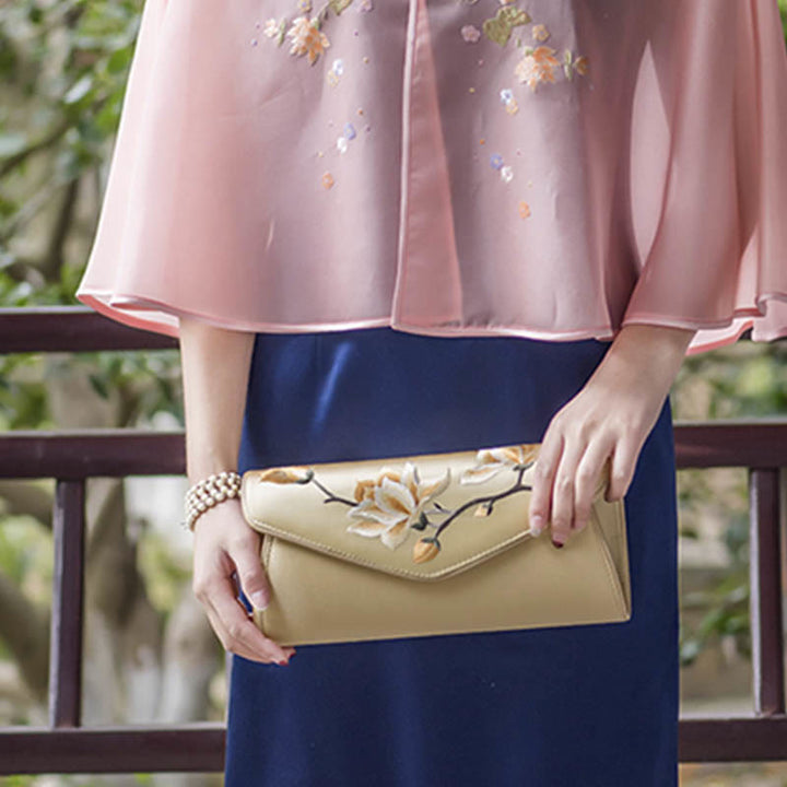 Buddha Stones Magnolia Su Geborduurde Trouwtas Portemonnee Handtas Schoudertas (crossbody) - image 2