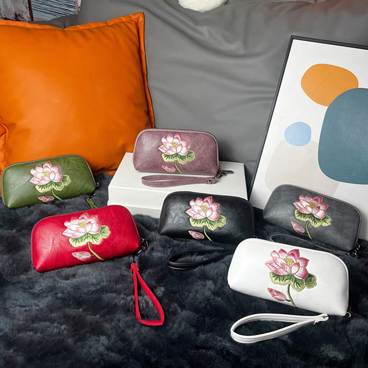 Buddha Stones Lotus Su Borduurwerk Reis Portemonnee Handtas - image 17