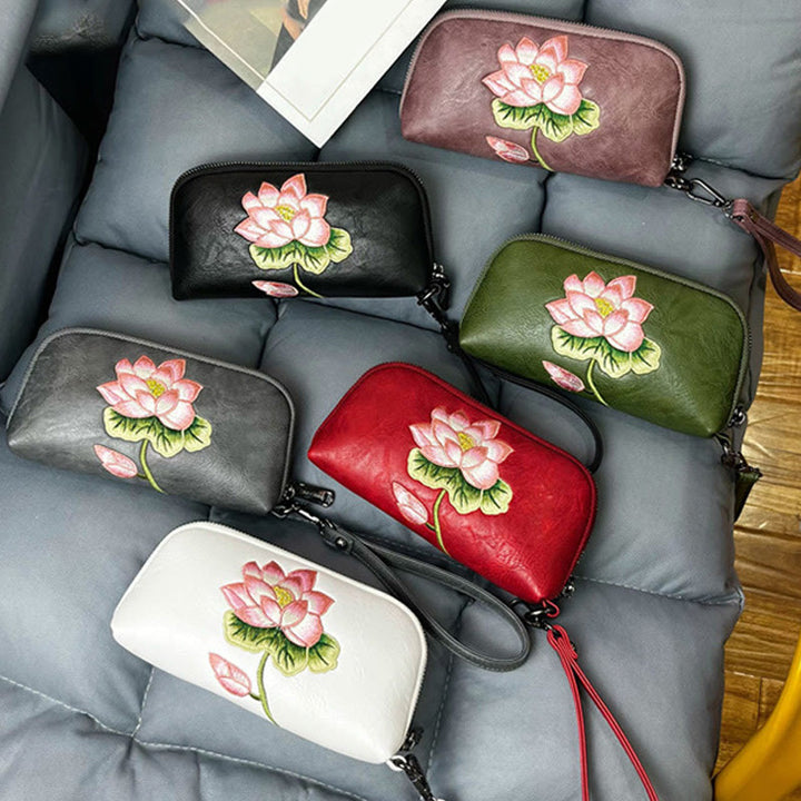 Buddha Stones Lotus Su Borduurwerk Reis Portemonnee Handtas - image 18