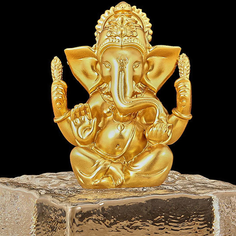 Buddha Stones Ganesh Ganpati Olifantenbeeld Transformatie Huisdecoratie van Hars - image 2