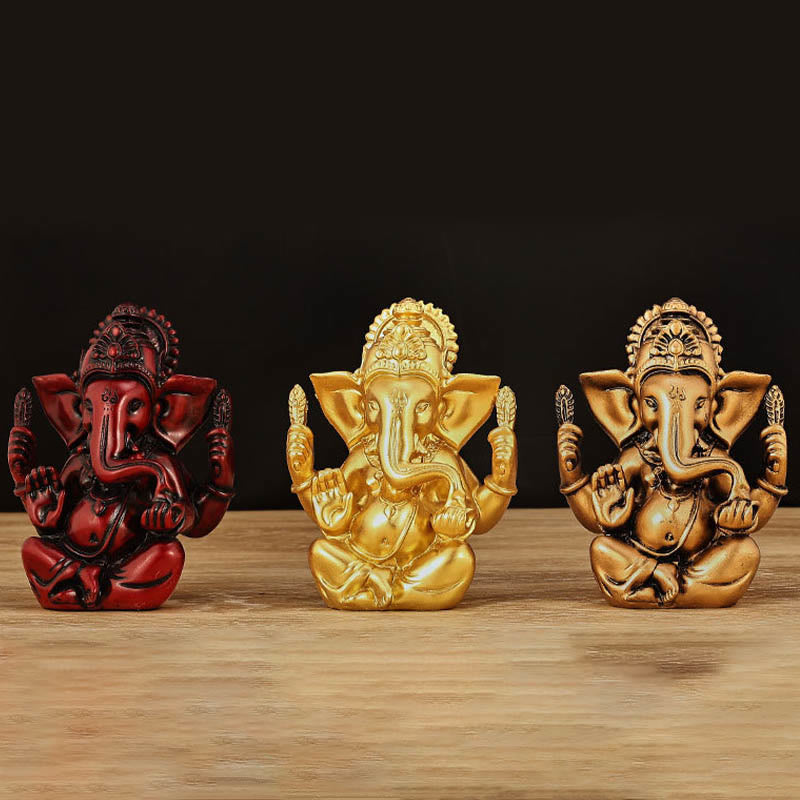 Buddha Stones Ganesh Ganpati Olifantenbeeld Transformatie Huisdecoratie van Hars - image 1