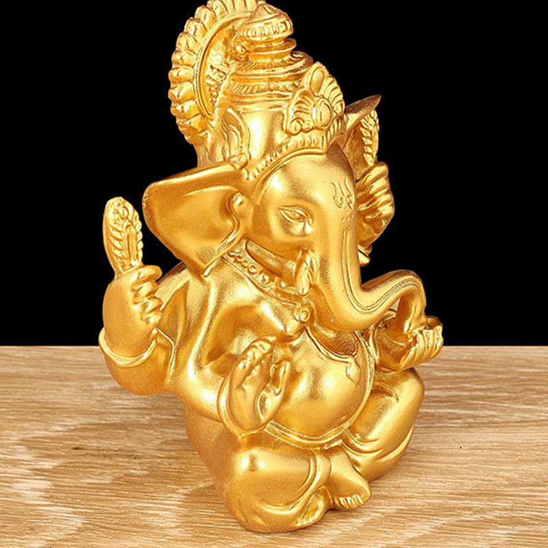 Buddha Stones Ganesh Ganpati Olifantenbeeld Transformatie Huisdecoratie van Hars - image 7