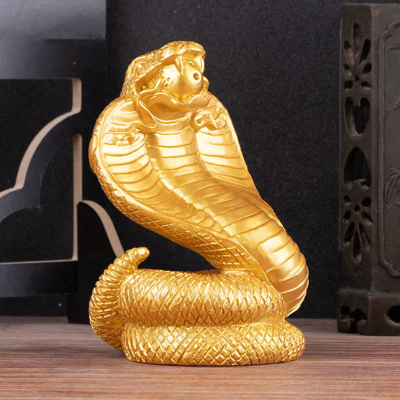 Buddha Stones Jaar van de Slang Koperen Munten Bal Rijkdom Hars Beeldje Woondecoratie - image 8