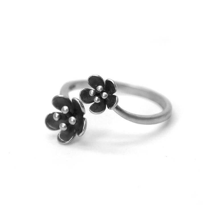 Buddha Stones Ring met bloemen van 925 sterling zilver - image 8
