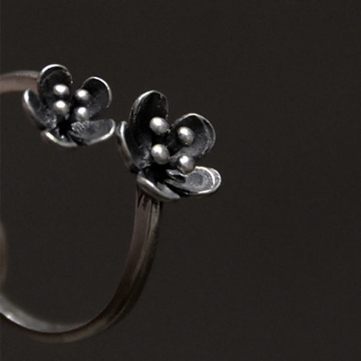 Buddha Stones Ring met bloemen van 925 sterling zilver - image 7